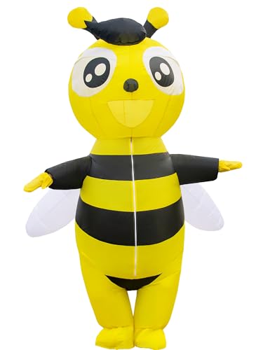 JYZCOS Aufblasbares Hummel-Kostüm für Erwachsene, Halloween-Party, Verkleidung, Braun, Large