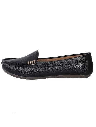 Image of Pluxh Women Ballet Flats | Slip-On Casual & Formal Shoes | Elegant Metal Accent Design, Soft Cushioned Insole with Flexible Anti-Slip Sole | Office Wear, Daily Use & Travel Footwear