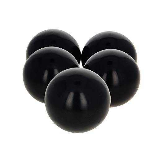 Othmro 5 Pcs Thermoset Ball Knob M20 Female Threaded Machine Handle 50mm Diameter Smooth Rim Black, M20x50 5pcs