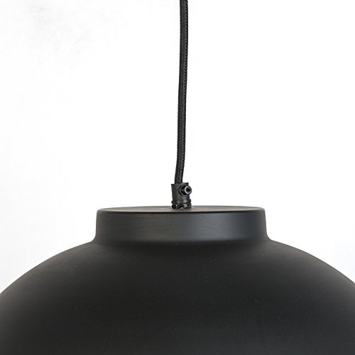 Qazqa Tess Pendelleuchte – Gold & Schwarz, 40 Cm, Dimmbar, E27 | Für Wohnzimmer, Schlafzimmer & Essbereich