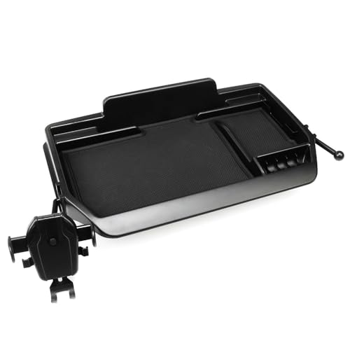 (トクトヨ)Tokutoyo 新型 ハイエース 200系 標準ボディ ダッシュボードトレイ 多機能 車内収納ボックス 3Dトレイ カー用品 携帯ホルダー スマホホルダー付き 360度回転 小物入れ 車種専用設計 内装 パーツ 滑り止めラバーマット付き 収納