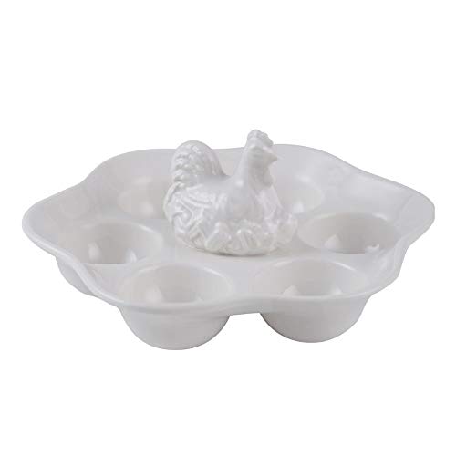 Céramique 6 tasses de poulet oeufs Plateaux Cover