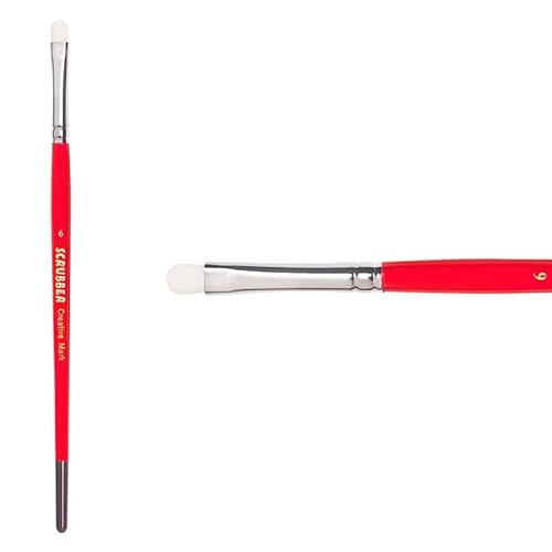 Creative Mark Scrubber Watercolor Brushes - Professional Watercolor Brushes for Scrubbing, Blotting, Re-Shaping Edges, and More! - 6