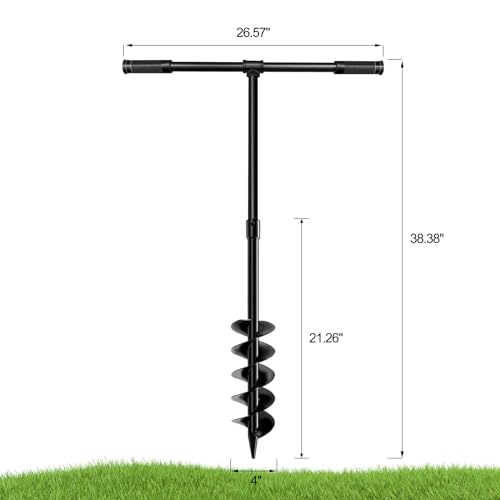 Barrena manual para jardín de 4 pulgadas x 38 pulgadas miniatura 4