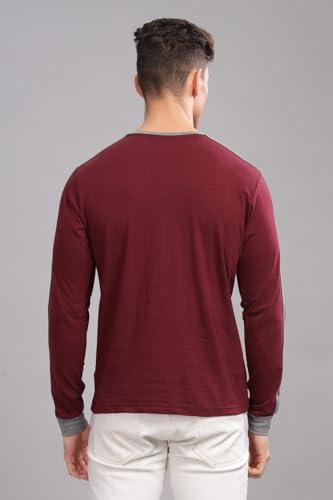 Image of ADRO Full Sleeve Tshirt for Men | Colorblock T Shirt for Men | 100% Cotton Tshirt | Full Sleeve Regular Fit T-Shirt | Men's Full Sleeves T Shirts