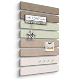 8 Stück Filz Pinnwand Selbstklebend, Dekorative Pinnwand Bar Streifen mit 40 Pinnnadeln, Filzboard Memotafeln Fotos Filzplatte Bulletin Board Wanddekoration für Zuhause, Büro