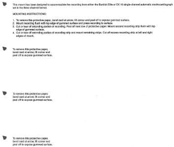 ECG EKG Mount Card Burdick 7037 Compatible Medical Cardiology Machines 1 Pack per Case