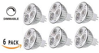 Sunco Lighting (6 Pack) 6W=50W LED MR16 Bulb GU5.3 Pin Base, Dimmable, 375 Lumens, 3000K Warm White, 45° Beam Angle, Track Lighting