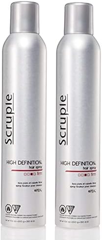 𝐒𝐜𝐫𝐮𝐩𝐥𝐞𝐬 High Definition Hair 𝐒𝐩𝐫𝐚𝐲 for Men & Women (Pack of 2) - Shaping, Volumizing, Texturizing Setting 𝐒𝐩𝐫𝐚𝐲 for Shine and Frizz Control – Suitable For All Hair Types – 10.6 Ounce