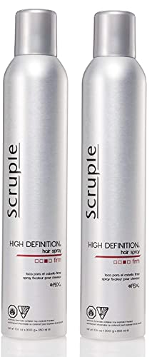 𝐒𝐜𝐫𝐮𝐩𝐥𝐞𝐬 High Definition Hair 𝐒𝐩𝐫𝐚𝐲 For Men & Women (Pack Of 2) - Shaping, Volumizing, Texturizing Setting 𝐒𝐩𝐫𝐚𝐲 For Shine And Frizz Control – Suitable For All Hair Types – 10.6 Ounce #TOP3