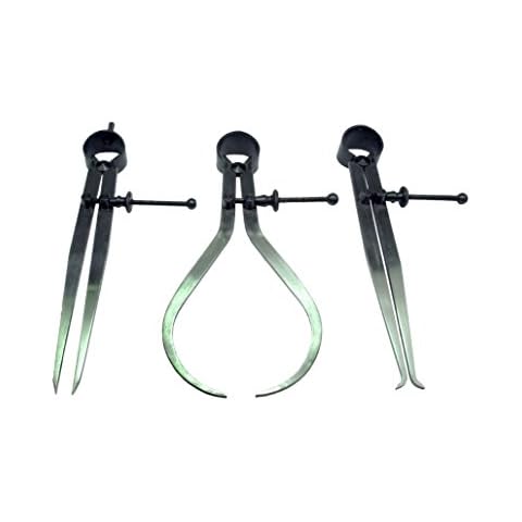 Juego de calibre primavera Proops 3 separadores mezclados externo interno x 20,32 cm 200 millimeter. Color Cover