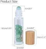 10 sztuk 10 ml butelek z kamieniami szlachetnymi, butelki na próbki z zatyczkami bambusowymi, wewnątrz kryształowe wiórki lecznicze do olejków eterycznych, perfum, aromaterapii