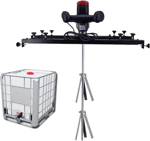 CWCQGH Power Mixer Pneumatic Agitator Clamp-On Drum Agitator Industrial-Grade Pneumatic Shaker Paint Stirring Tool,Paint Mixer 3000W Electric Tank Mixer Machine with Folding Propeller & Support Han