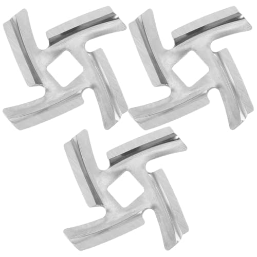 Artibetter 3 Pièces Lame Accessoire Robuste avec Trou Carré pour à Viande Épaisseur Diagonale pour Cuisine et Préparation de Viande