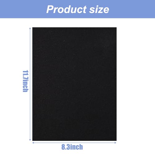 image for BigOtters 27 Sheets Black Glitter Cardstock Paper 8.5” x 11”, Spar