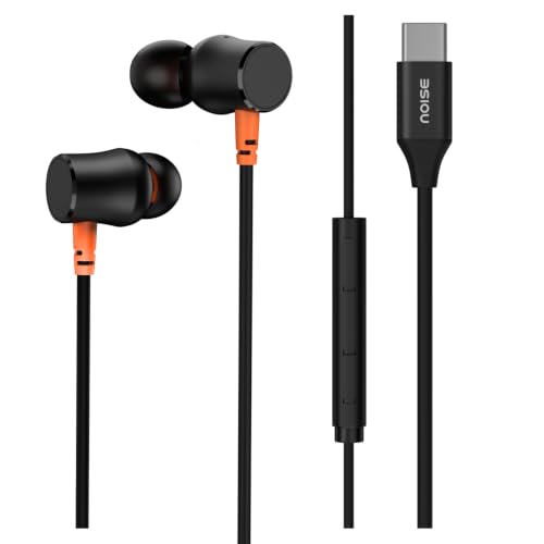 Image of Noise Chord 100 Type-C Wired Earphones | 10mm Driver | Deep Bass | in-Line Mic with Voice Assistant | Multifunctional Controls - Jet Black