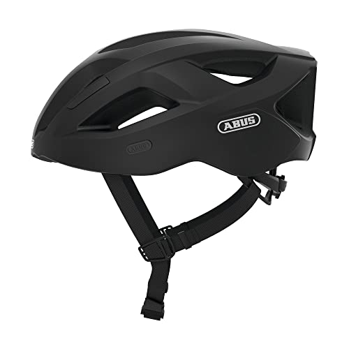 ABUS Allround-Fahrradhelm Aduro 2.1 - in sportivem Design für den Stadtverkehr, Landstraßen und Trails - für Damen und Herren - Schwarz Matt, Größe M