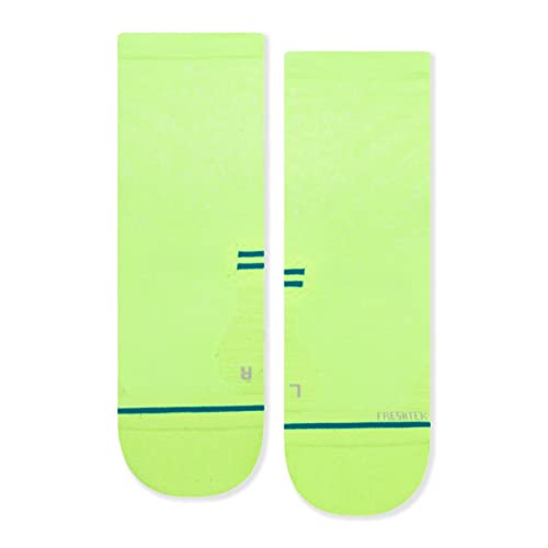 Stance Run Light Quarter - Unisex Socks - Ankle Protection - Active Fabric - Channeled-air Cushioning Volt SM (US Men's Shoe 3-5.5, Women's Shoe 5-7.5) One Size2