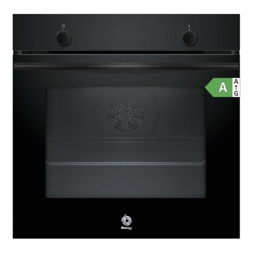 Balay - Horno multifunción, 60 cm, Aqualisis, Control Comfort, Raíles 1 nivel, Cristal Negro, 3HB5131N3
