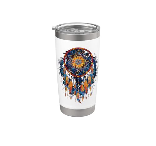 Image of Dreamcatcher Made of Indian Feathers Native American Stainless Steel Insulated Tumbler