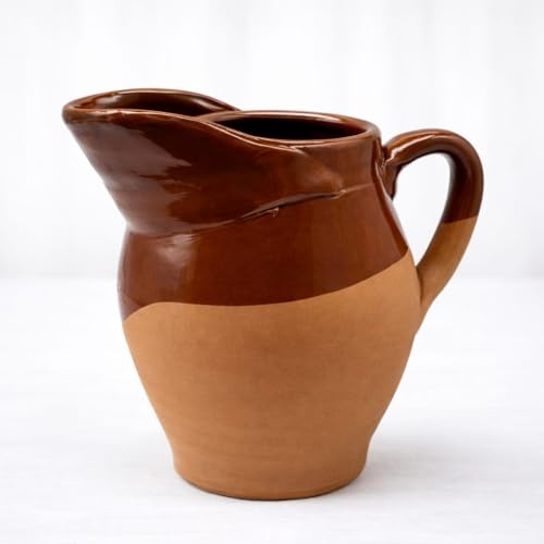 Brocca Semismaltata con Beccuccio in Terracotta – Artigianato Made in Italy Dimensione 19x19 2801251502