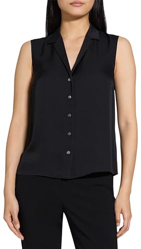 Theory Women's Sl Camp Cllr Bl, Black, M