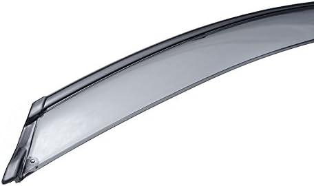 WellVisors Window Visors Wind Deflectors Compatible with Mitsubishi 2007-2013 Outlander with Black Trim Rain Guards 3-847MI002
