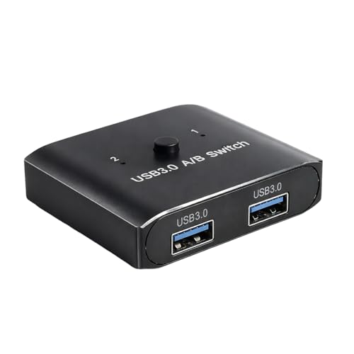 USB Switch Bidirectionnel 2 en 1/1 en 2 USB 3.0 5Gbps KVM pour Imprimante, PC, Scanner, Clavier, Souris
