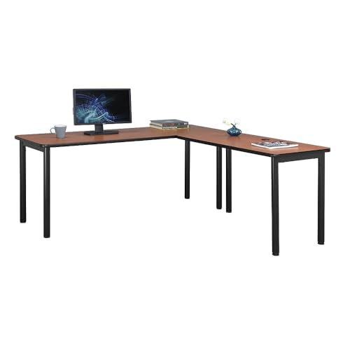 NBF Stahl L-Shaped Executive Office Desk - Durable Gray Laminate