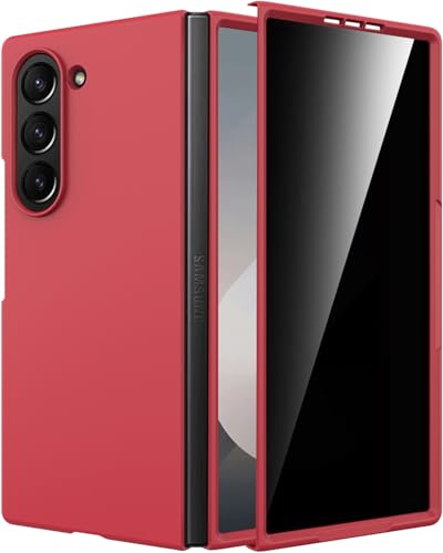 Coque Galaxy Z Fold 7 rouge en verre trempé 9H et finition mate premium