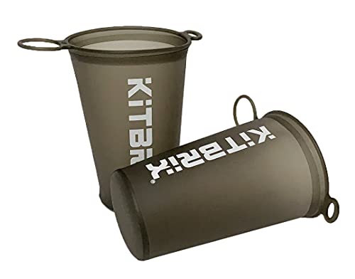 KitBrix Collapsible Race Cups - Set of 2 Running Cups (200ml / 7oz) - Ultra-Light Sports Water Cups for Marathons, Camping & Outdoor Events - Running Accessories & Camping Gear