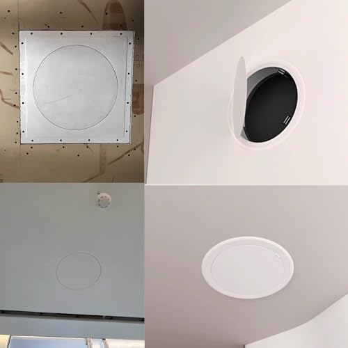 Customizable Round Access Door, 9in Inspection Hatch for Bathrooms & Offices, Recessed Ceiling & Wall Cover, Ideal for Apartments & Indoor/Outdoor Use