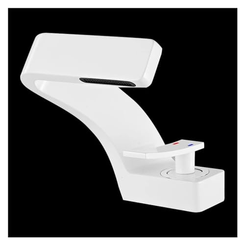 Tap de terrasse monté or brossé et bouchonnet noir pour lavabo de salle de bain