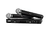 Shure BLX288/B58 UHF - Sistema microfonico wireless - Perfetto per chiesa, karaoke, voce, durata della batteria 14 ore, portata 100 m | Include (2) microfoni portatili BETA 58A, ricevitore a doppio