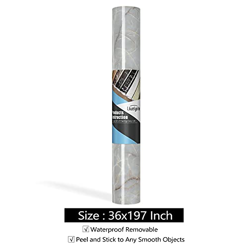 Livelynine 90 CM x 500CM Grande Pellicola di Marmo...