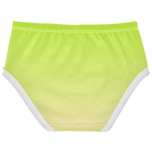 Joisal Toddler Girls Underwear 2t Cotton Panties Little Girl Animals Kids Undies Briefs Lemon Green Moccasin Gradient2