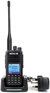 Retevis RT3S DMR Walkie Talkie Digital, Dual Band 3000 Channels, GPS DCDM DTMF, Recording Function, Amateur Radio, Compatible with MOTOTRBO Tier I and II (Black)