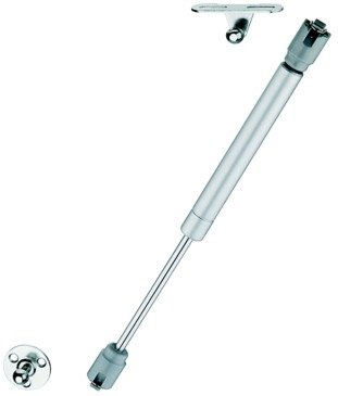 Gedotec 2x Gasdruckfeder 320N - Kesseböhmer Gasdruckdämpfer für HSB Hochschwenkbeschlag - Stoßdämpfer für Klappe, Schranktür & Küchenschrank, Kompressionsfeder mit Anleitung