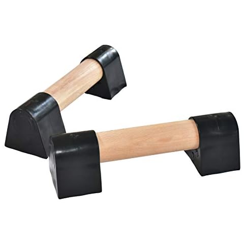 Wood Mini Parallettes Set for Gymnastics or Push up Bars. Portable. (9) Cover