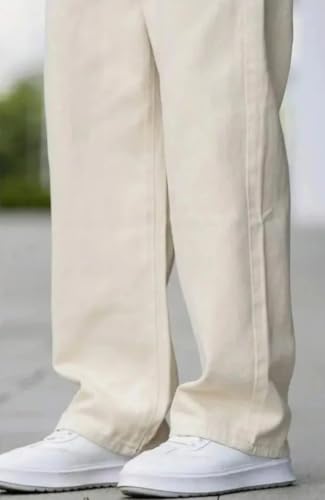 Clyver Men's Beige Mid Rise Straight Fit Jeans - Image 3