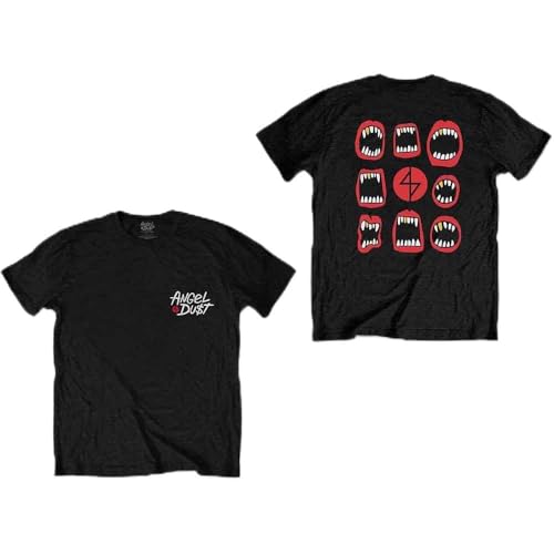 Image of Angel Dust Mouth Repeat Official Tee T-Shirt Mens Unisex (Medium) Black