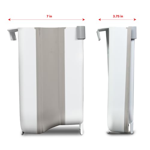 Glad Roomate Collapsible Waste Bin | Compact Travel Trash Can with Space-Saving Expandable Design | Indoor and Outdoor Disposal Basket, 2 Gallon, White - image 2