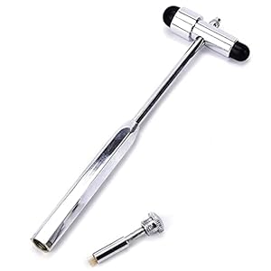 Neurologische hamer met dubbele rubberen kop + testpunt + borstel Diagnostische hamer voor percussie van het menselijk…