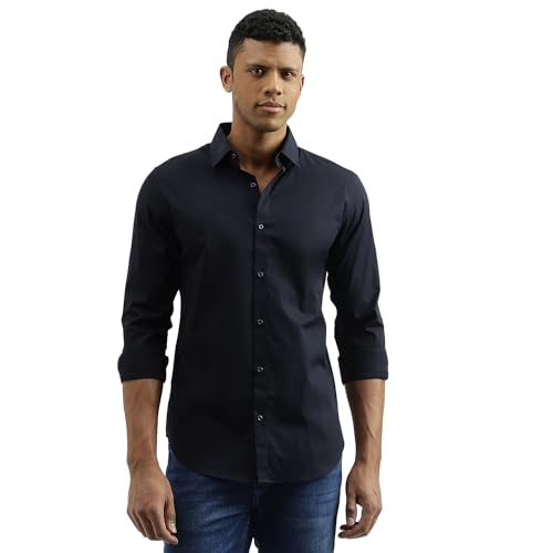 Image of United Colors of Benetton Men's Solid Relaxed Fit Shirts