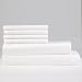 Lavish Lux Hotel Collection 400 Thread Count 100 % Cotton Sateen 6 PC Sheet sets, White, King