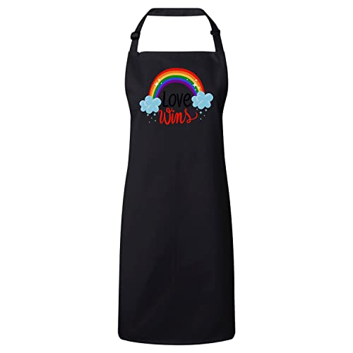 Amour Gay Trans Lesbien s'invite en cuisine avec le tablier premium multicolore Love Wins