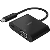 Belkin USB-C to VGA + USB-C 60W PD 対応変換アダプタ iPhone 15 / iPad/iPad Pro/iPad mini/MacBook/MacBook Pro/MacBook Air/Windows/Surface/Chromebook 対応 AVC001btBK