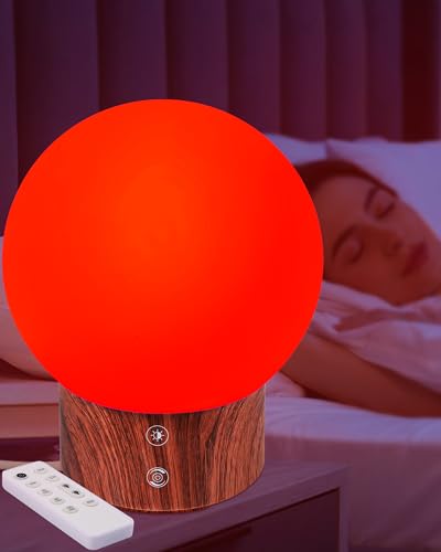 Lâmpada noturna de terapia de luz vermelha de 630 nm para quarto,...