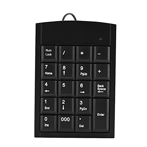 Teclado Numérico Inalámbrico, Mini Teclado Numérico De 19 Teclas, Teclado Numérico USB, Teclado Numérico Ultradelgado, Teclados Comerciales Para Computadoras Portátiles De Escritorio, PC (negro)
