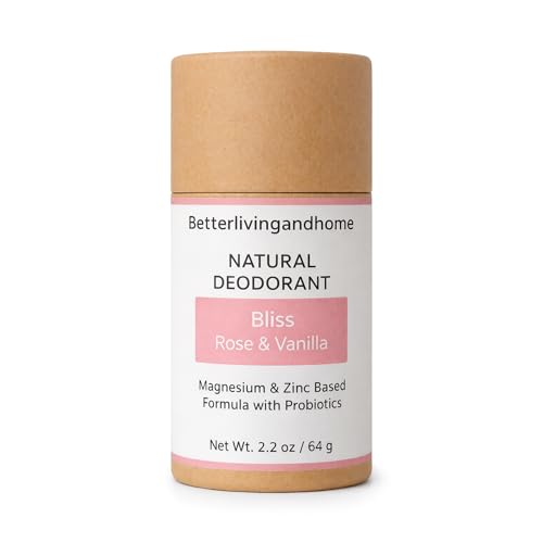 Image of Natural Deodorant Stick - 64 gm | Probiotics + Magnesium | Deodorant for Men & Women | Natural formula and Chemical free| Good for all skin types | Essential Oils Scented (Rose & Vanilla)